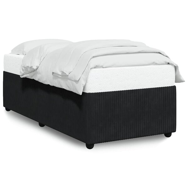vidaXL Cadre de lit sans matelas noir 90x190 cm velours