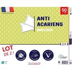 2 oreillers anti-acariens 50 x 70 cm 100 polyester