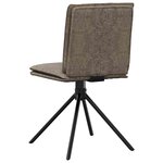 vidaXL Chaise à manger gris foncé similicuir daim
