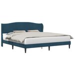 vidaXL Cadre de lit avec tête de lit Bleu 180 x 200 cm Velours