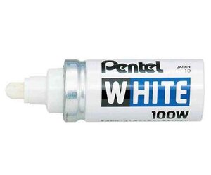 Marqueur PAINT Permanent X100W Pointe ogive 2 9 mm Blanc PENTEL