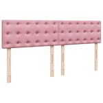 vidaXL Sommier à lattes de lit avec matelas Rose 180x200 cm Velours