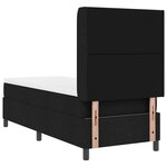 vidaXL Lit box avec matelas Noir 80x200 cm en tissu