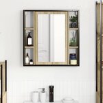 vidaXL Armoire Miroir de Salle de Bain Beige 60 x 16 x 60 cm
