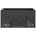 brasero vidaXL carré noir 60x60x30 cm en acier