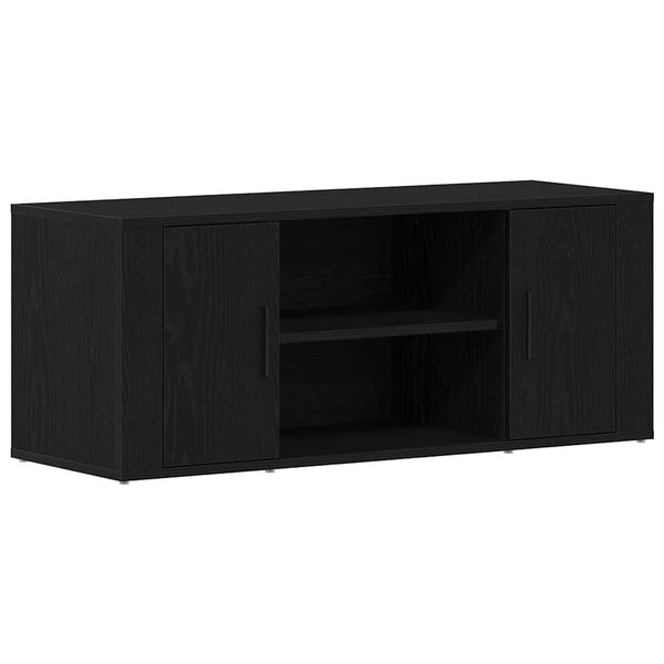 vidaXL Meuble TV Chêne noir 100 x 35 x 40 cm Bois d'ingénierie