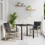 vidaXL Ensemble de salle à manger pour jardin 3 Pièces Gris clair