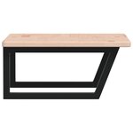 vidaXL Étagère de vasque murale acier et bois de chêne massif