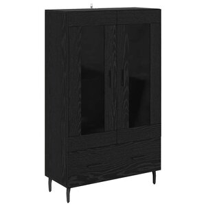 vidaXL Haut Armoire Chêne noir 69 5 x 31 x 115 cm Bois d'ingénierie