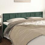 vidaXL Têtes de lit 2 Pièces Vert foncé 100x5x78/88 cm Velours