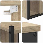 vidaXL Ensemble de mobilier de salle de bain 4 Pièces Chêne sonoma
