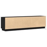 vidaXL Meuble TV Chêne noir 180 x 38 x 49 cm Bois d'ingénierie