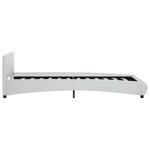 vidaXL Cadre de lit avec LED Blanc Similicuir 100 x 200 cm