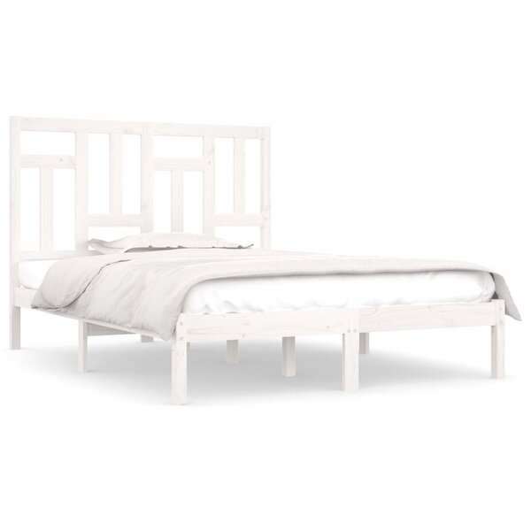 vidaXL Cadre de lit sans matelas blanc 120x200 cm bois de pin massif