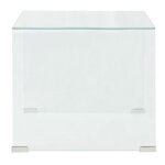 vidaXL Table basse 49 5 x 50 x 45 cm Verre trempé Transparent