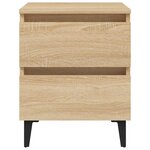 vidaXL Table de chevet chêne sonoma 40x35x50 cm bois d'ingénierie