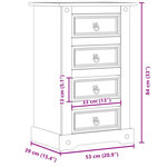 vidaXL Table de chevet Corona 53x39x84 cm bois de pin massif