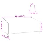 vidaXL Housse de banc de jardin 200 x 100 x 89 cm Tissu oxford 420D