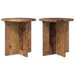 vidaXL Support de Plante 2 pièces Bois ancien 40 x 40 x 40 cm
