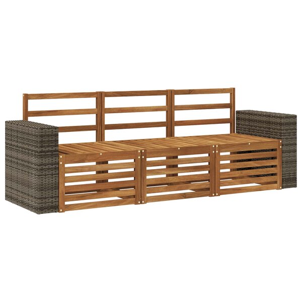 vidaXL Ensembles de canapés 3 pc Bois d'Acacia Massif