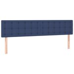 vidaXL Sommier à lattes de lit avec matelas Bleu 200x200 cm Tissu