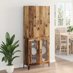 vidaXL Haut Armoire Bois Ancien 69 5 x 34 x 180 cm Bois d'ingénierie