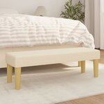 vidaXL Banc Crème 100x30x30 cm Tissu
