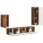 vidaXL Ensemble meuble TV 4 Pièces Bois ancien Bois d'ingénierie