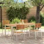 Ensemble de Salle à Manger de Jardin 5 Pièces en Bois Massif d'Acacia vidaXL