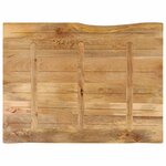 vidaXL Dessus de table 110x80x2 5 cm bord vivant bois massif manguier