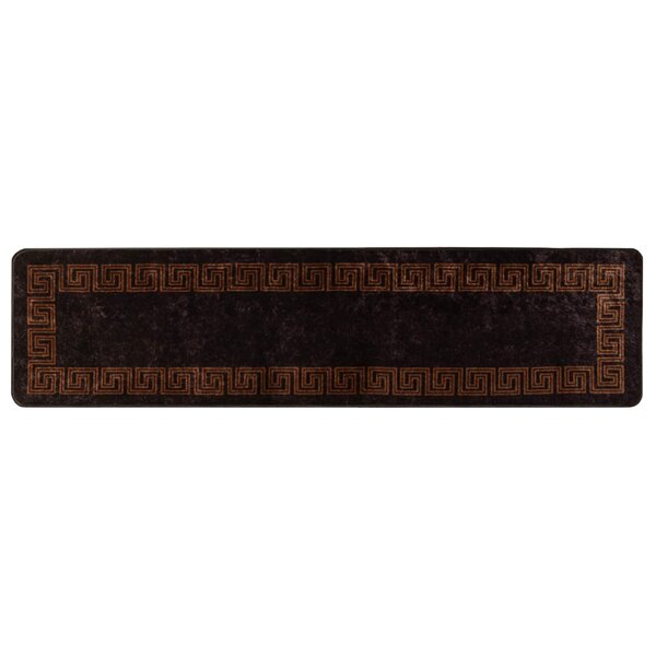 vidaXL Coureur de Tapis MARSA Noir 100 x 400 cm Polyester et PVC