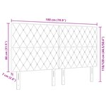 vidaXL Tête de lit à boutons en cristal capitonnée gris clair 180 cm velours