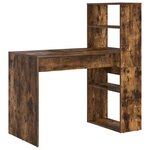 vidaXL Bureau Chêne fumé 113 x 54 x 120 cm Bois d'ingénierie