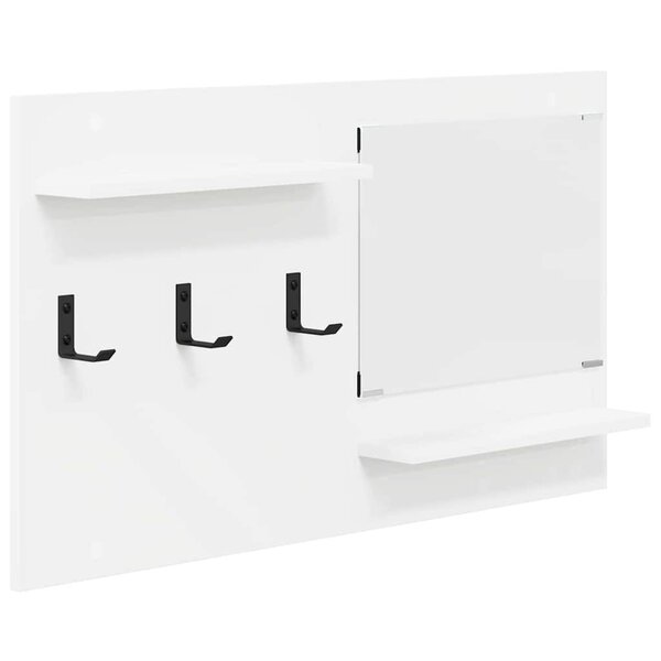 vidaXL Porte-manteau mural Blanc 90 x 10 x 50 cm Bois d'ingénierie