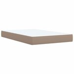 vidaXL Sommier à lattes de lit avec matelas Cappuccino 120x200 cm