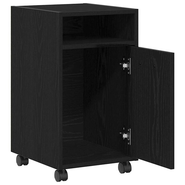 vidaXL Cabinet latéral sur roulettes Chêne noir 33 x 38 x 60 cm