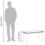 vidaXL Table basse naturelle 90 x 45 x 42 cm en poly rotin