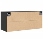 vidaXL Armoires murales Noir 80x30x35 cm Bois de pin massif