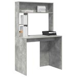 vidaXL Bureau Gris béton 91 x 50 x 149 cm Bois d'ingénierie