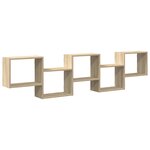 vidaXL Étagère cube murale 5 compartiments chêne sonoma