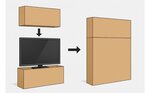 Carton déménagement écran ou cadre ajustables – L 70X l 11X h 70-130 cm