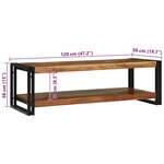 vidaXL Table basse Marron 120 x 50 x 38 cm Bois d'acacia massif