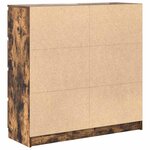 vidaXL Buffet chêne fumé 100x35x99 cm bois d'ingénierie