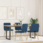vidaXL Chaises à manger lot de 4 bleu tissu
