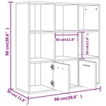 vidaXL Bibliothèque Chêne sonoma 98x30x98 cm Bois d’ingénierie