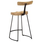 vidaXL Tabourets de bar lot de 2 49x43x88 cm bois de manguier massif