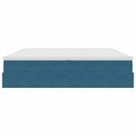 vidaXL Lit avec rangement et matelas Bleu foncé 200 x 200 cm Velours