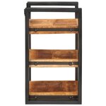 vidaXL Table de chevet 2 Pièces Marron et noir Bois de mangue massif