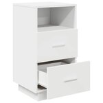 vidaXL Table de chevet avec 2 tiroirs blanc 36x36x68 cm