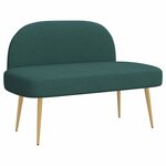 vidaXL Banc rembourré avec dossier Vert foncé 110 x 60 x 76 cm